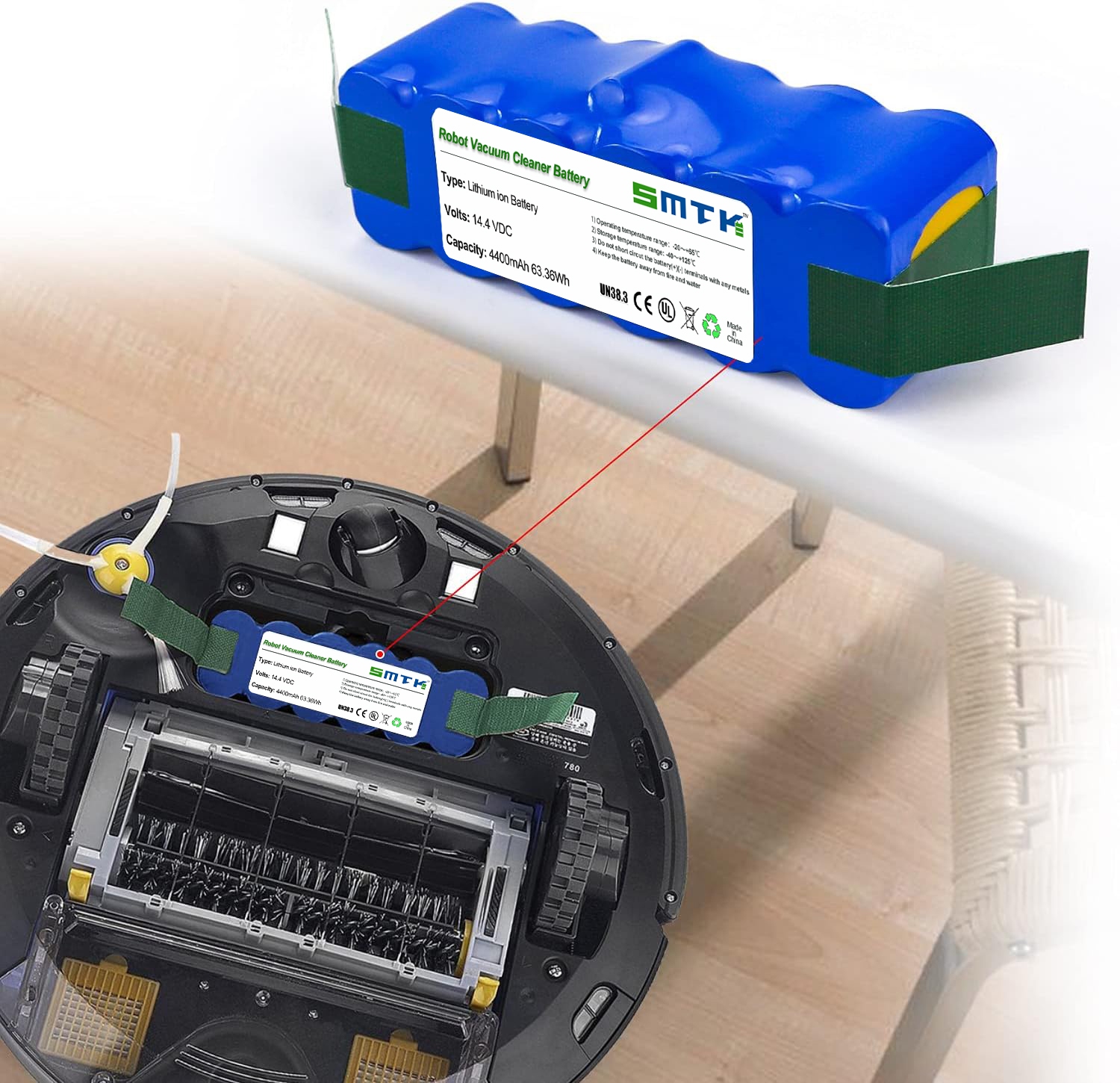 14.4v 4400mah Robot Vacuum Battery