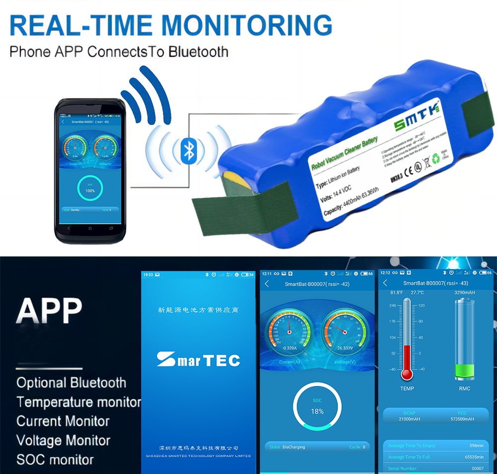 robot cleaner battery real-tiome monitor
