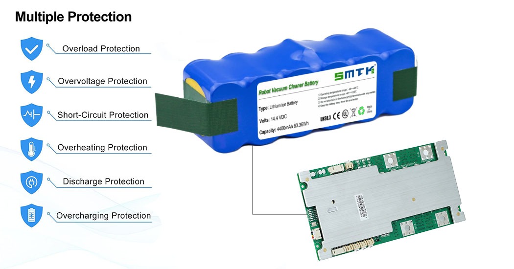 robot cleaner battery with smart BMS