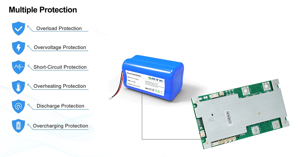 service robot battery with smart BMS 5000mah
